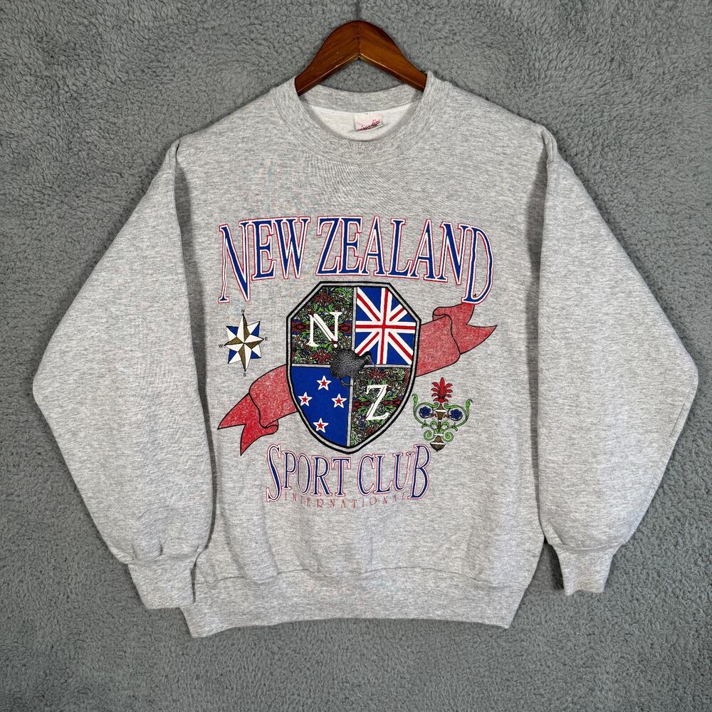 Vintage New Zealand Sweatshirt Mens Large Sport Club International